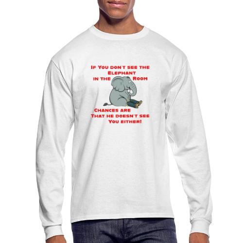Elephant in the Room Meme - Men's Long Sleeve T-Shirt