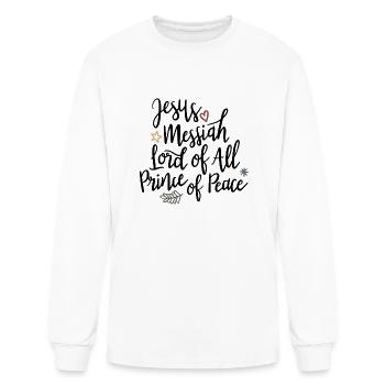 Jesus messiah lord of all prince of peace - Men's Long Sleeve T-Shirt - white - Front