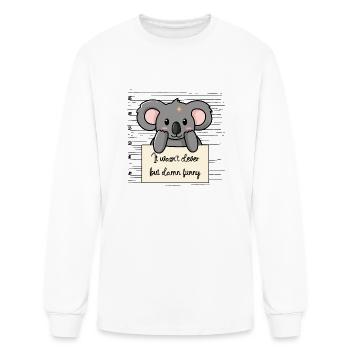 Koala was not clever but funny - Men's Long Sleeve T-Shirt - white - Front