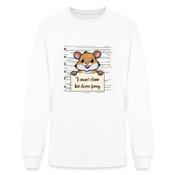 Hamster was not clever but funny - Men's Long Sleeve T-Shirt - white - Front