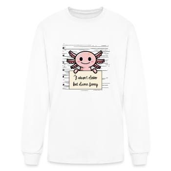 Axolotl was not clever but funny - Men's Long Sleeve T-Shirt - white - Front