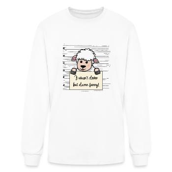 Sheep was not clever but funny - Men's Long Sleeve T-Shirt - white - Front