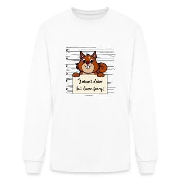 Squirrel was not clever but funny - Men's Long Sleeve T-Shirt - white - Front