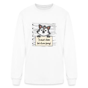 Wolf was not clever but funny - Men's Long Sleeve T-Shirt - white - Front