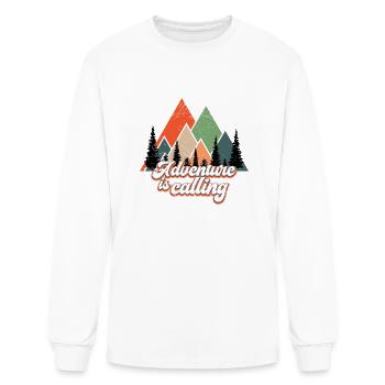Adventure Is Calling Retro Mountains Alps - Men's Long Sleeve T-Shirt - white - Front