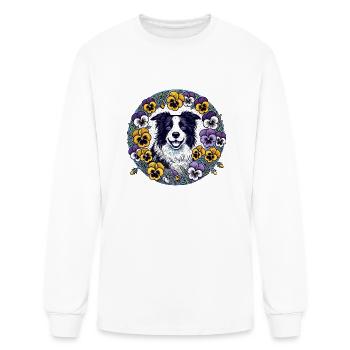 Border Collie - Men's Long Sleeve T-Shirt - white - Front