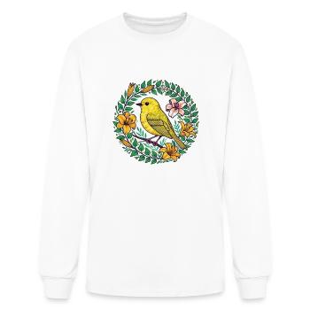 Pinson jaune - T-shirt à manches longues Homme - blanc - Devant