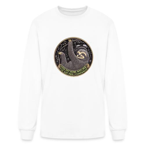Sloth Home Watcher T Shirt - Men's Long Sleeve T-Shirt