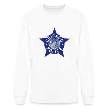 Chicago Police Police Badge Gift Idea - Men's Long Sleeve T-Shirt - white - Front