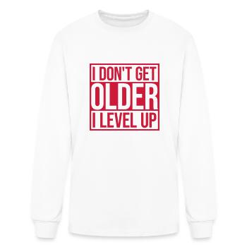 get older level up - Men's Long Sleeve T-Shirt - white - Front