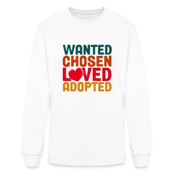 Adopt Gotcha Wanted Chosen Loved Adoption Day - Men's Long Sleeve T-Shirt - white - Front
