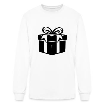 Xmas Gift Box - Men's Long Sleeve T-Shirt - white - Front