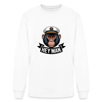 Hey man - Men's Long Sleeve T-Shirt - white - Front