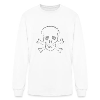 Skull And Crossbones Fractal - Men's Long Sleeve T-Shirt - white - Front