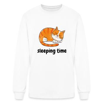 Sleeping cat - Sleeping time - Men's Long Sleeve T-Shirt - white - Front