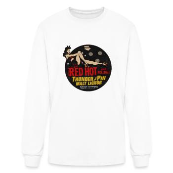 Vintage Bowler Malt Liquor Deluxe - Men's Long Sleeve T-Shirt - white - Front