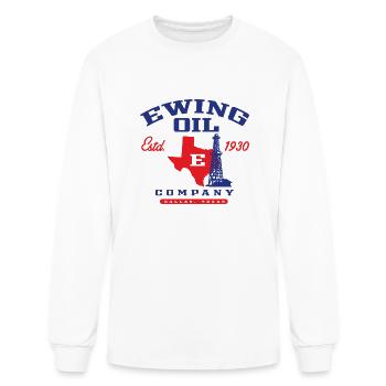 Ewing Oil Company stars - Men's Long Sleeve T-Shirt - white - Front