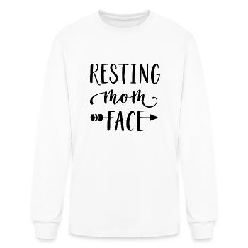 Resting Mom - Men's Long Sleeve T-Shirt - white - Front
