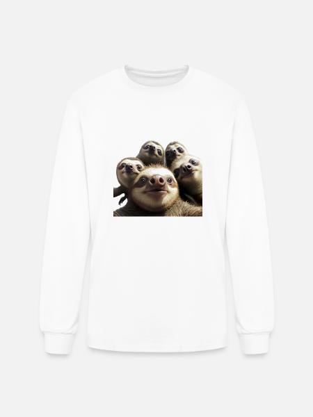 Selfy - Men's Long Sleeve T-Shirt - white