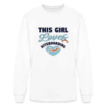 Kite This Girl Loves Kiteboarding - Men's Long Sleeve T-Shirt - white - Front