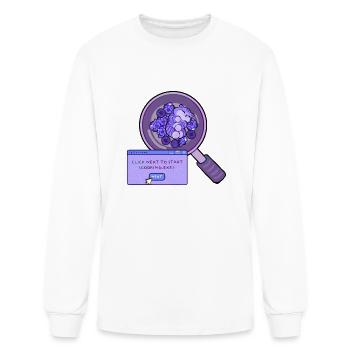 Meme Cat On A Pan - Men's Long Sleeve T-Shirt - white - Front