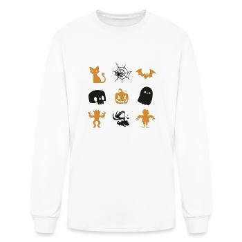 Minimalist Halloween Ornaments - Men's Long Sleeve T-Shirt - white - Front