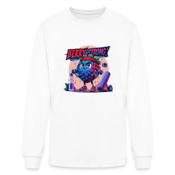 Berry Strong - Men's Long Sleeve T-Shirt - white - Front