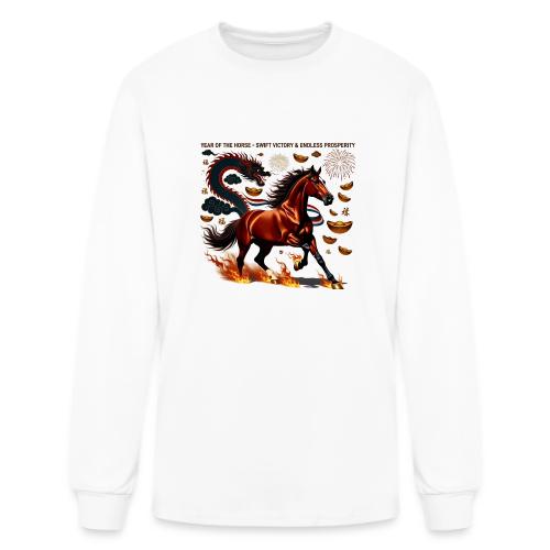 Year of the Horse Victory T Shirt, Lunar New Year - Men's Long Sleeve T-Shirt