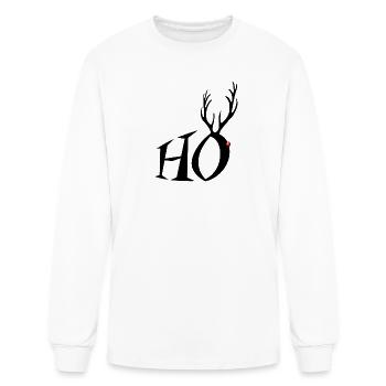 Red Nose Reindeer "Ho" - Men's Long Sleeve T-Shirt - white - Front