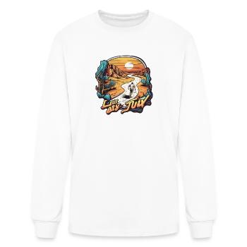 lets run away colour - Men's Long Sleeve T-Shirt - white - Front