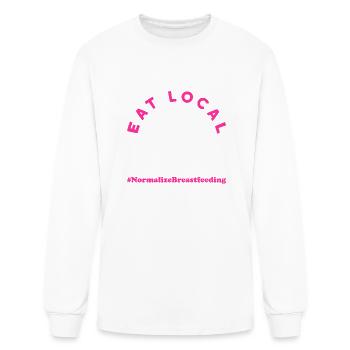 Lactivist Awareness Normalize Breastfeeding Eat Lo - Men's Long Sleeve T-Shirt - white - Front