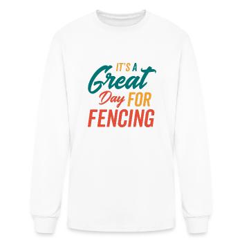 A Great Day For Fencing - Men's Long Sleeve T-Shirt - white - Front