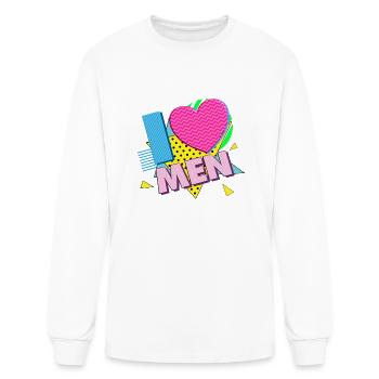 I Love Men Gay Wedding Gifts - Men's Long Sleeve T-Shirt - white - Front