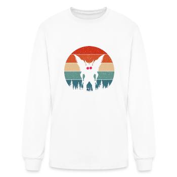 Mothman Retro - Men's Long Sleeve T-Shirt - white - Front