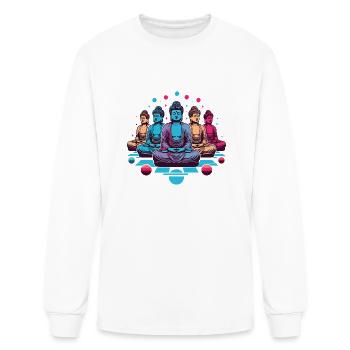 Buddhism on space - Men's Long Sleeve T-Shirt - white - Front