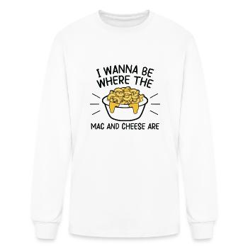 Funny Mac And Cheese - Men's Long Sleeve T-Shirt - white - Front