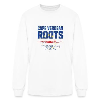 Cape Verdean Roots - Men's Long Sleeve T-Shirt - white - Front