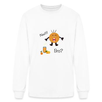 Screaming orange fruit with juice - Men's Long Sleeve T-Shirt - white - Front