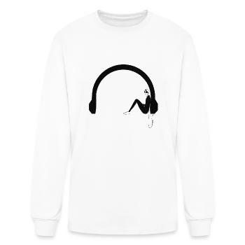 Headphone shelter - Men's Long Sleeve T-Shirt - white - Front