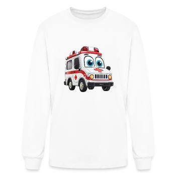 Funny Ambulance - Men's Long Sleeve T-Shirt - white - Front