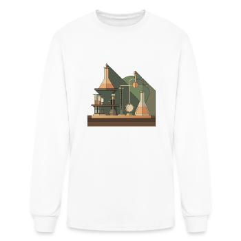 chemistry laboratory setup - Men's Long Sleeve T-Shirt - white - Front