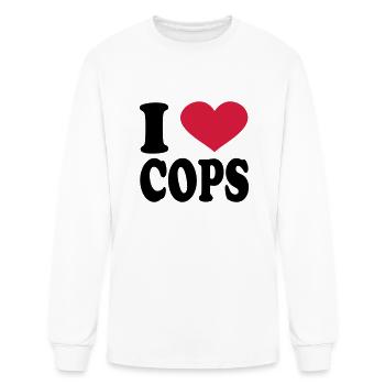 I Love Cops - Men's Long Sleeve T-Shirt - white - Front