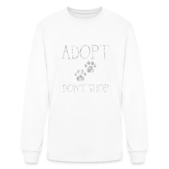 Adopt Don'T Shop Animal Shelter Pet Jumper - Men's Long Sleeve T-Shirt - white - Front