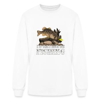 Bass Fishing Quote With Lure For Fisherman - Men's Long Sleeve T-Shirt - white - Front