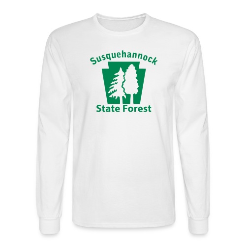 Susquehannock State Forest Keystone (w/trees) - Men's Long Sleeve T-Shirt