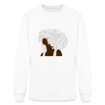 Black Power Educated Strong Black Women Afrikan Qu - Men's Long Sleeve T-Shirt - white - Front