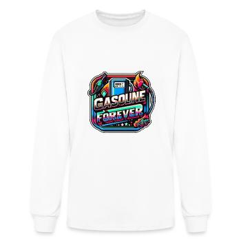 Gasoline Forever 17 - Men's Long Sleeve T-Shirt - white - Front