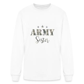 Fière sœur de l’armée - Sœur de l’armée de camouflage - T-shirt à manches longues Homme - blanc - Devant