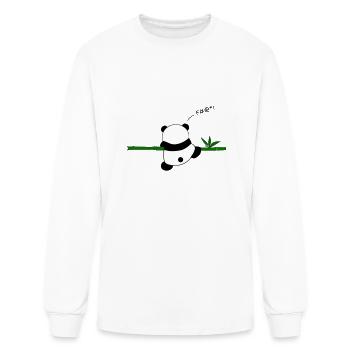 Frustrated Panda on Bamboo - Men's Long Sleeve T-Shirt - white - Front
