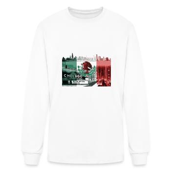 Chicago Cholo Chicano Windy City Chi-Town Mexican - Men's Long Sleeve T-Shirt - white - Front
